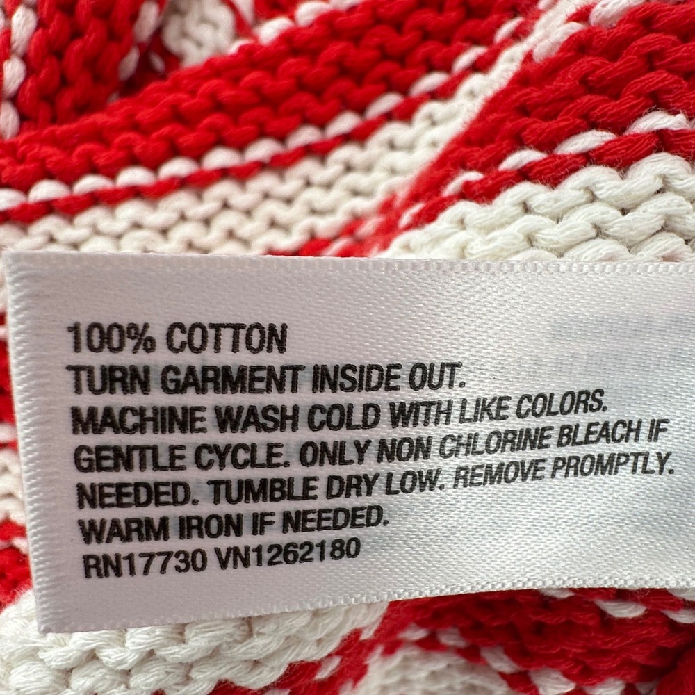 Striped Roll Neck Sweater Preppy Coastal Holiday Nautical Womens S Red White - Picture 4 of 7